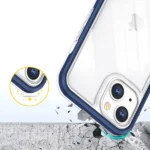 Clear 3in1 Case For Gel Cover With Frame Blue iPhone 13 Mini Tok