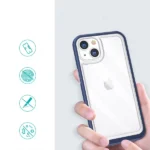 Clear 3in1 Case For Gel Cover With Frame Blue iPhone 13 Mini Tok
