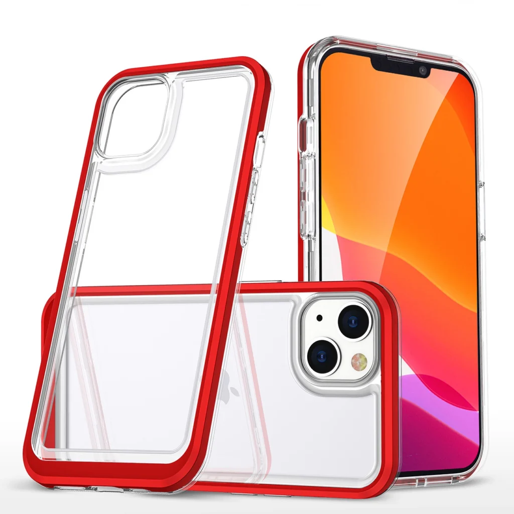 Clear 3in1 Case For Plus Silicone Cover With Frame Red iPhone 14 Plus Tok