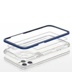 Clear 3in1 Case For Pro Max Blue Frame Gel Cover iPhone 11 Pro Max Tok