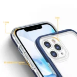 Clear 3in1 Case For Pro Max Blue Frame Gel Cover iPhone 11 Pro Max Tok