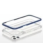 Clear 3in1 Case For Pro Max Blue Frame Gel Cover iPhone 11 Pro Max Tok