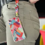 Color Chain Case Gel Flexible Elastic Case Cover With A Chain Pendant For Multicolour (1) iPhone 13 Pro Max Tok