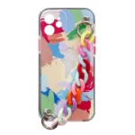 Color Chain Case Gel Flexible Elastic Case Cover With A Chain Pendant For Multicolour (4) iPhone 13 Mini Tok