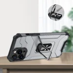Crystal Ring Case Kickstand Tough Rugged Cover For Black iPhone 13 Pro Max Tok