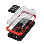 Crystal Ring Case Kickstand Tough Rugged Cover For Red iPhone 12 Mini Tok