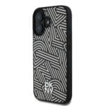 DKNY PU Leather Crosswalk Pattern MagSafe Ivory iPhone 16 Tok