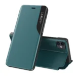 Eco Leather View Case Elegant Bookcase Type Case With Kickstand For Green iPhone 13 Pro Max Tok