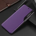 Eco Leather View Case Elegant Bookcase Type Case With Kickstand For Purple iPhone 13 Mini Tok