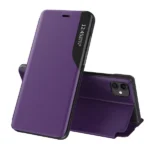 Eco Leather View Case Elegant Bookcase Type Case With Kickstand For Purple iPhone 13 Mini Tok