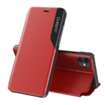 Eco Leather View Case Elegant Bookcase Type Case With Kickstand For Red iPhone 13 Mini Tok
