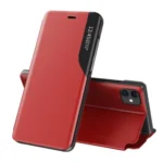 Eco Leather View Case Elegant Bookcase Type Case With Kickstand For Red iPhone 13 Mini Tok