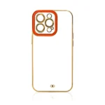 Fashion Case For Gold Frame Gel Cover Red iPhone 13 Pro Max Tok