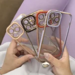 Fashion Gold Frame Gel Cover Purple iPhone 12 Pro Tok