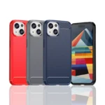 Flexible Carbon Case With A Carbon Pattern For - Blue iPhone 15 Tok