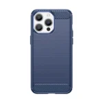 Flexible Carbon Pattern Case For Carbon Case - Blue iPhone 15 Pro Tok
