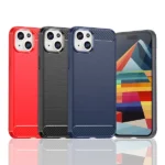 Flexible Carbon Pattern Case For Plus Carbon Case - Blue iPhone 15 Plus Tok