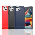 Flexible Carbon Pattern Case For Plus Carbon Case - Blue iPhone 15 Plus Tok