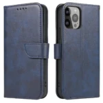 Flip Stand Wallet Case For Magnet Case - Blue iPhone 15 Pro Max Tok