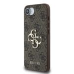 Guess PU 4G Metal Logo Brown iPhone 16e Tok