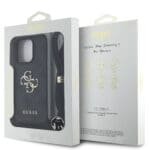 Guess PU 4G Metal Logo Crossbody Black iPhone 15 Pro Max Tok