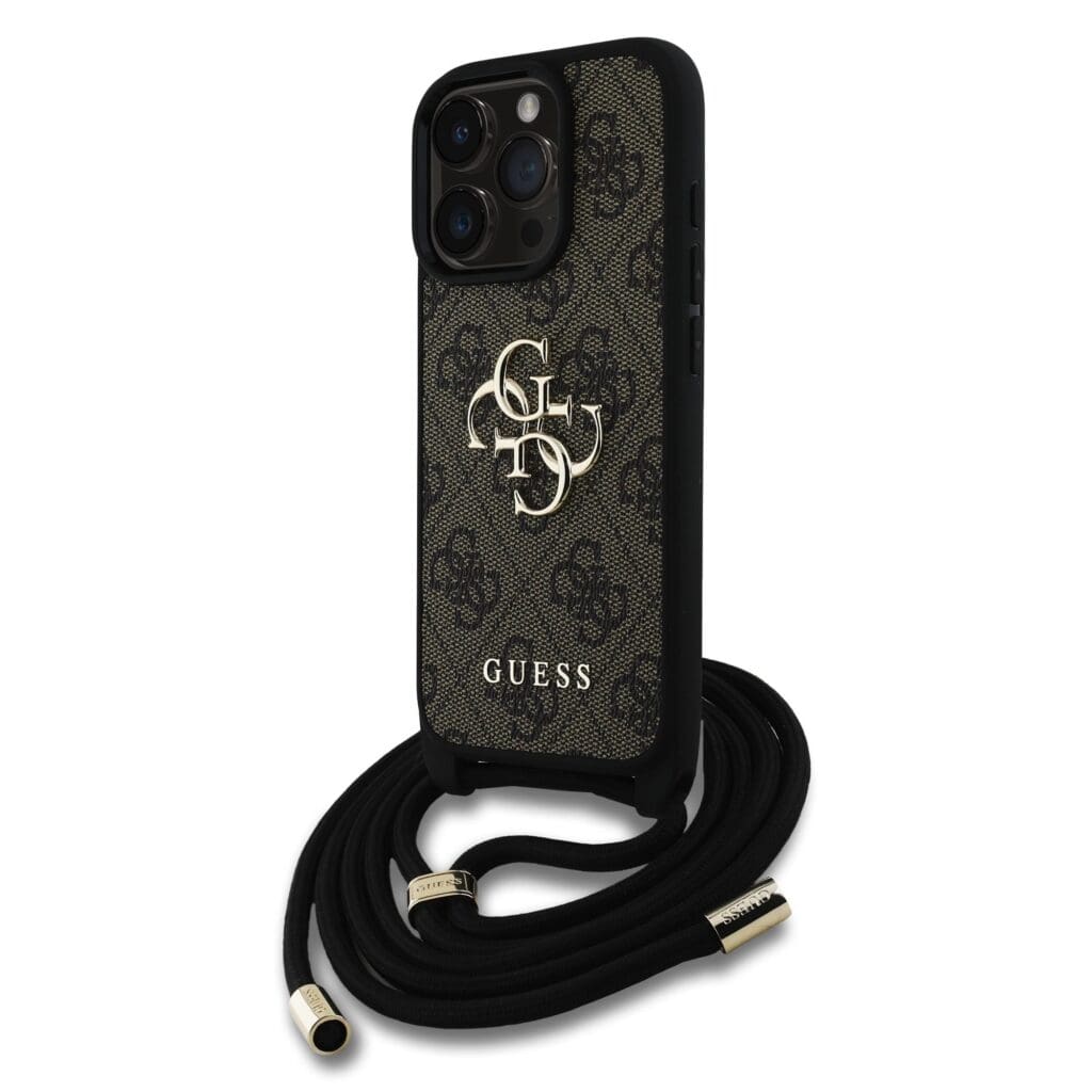 Guess PU 4G Metal Logo Crossbody Brown iPhone 15 Pro Max Tok