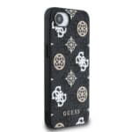 Guess PU 4G Peony MagSafe Black iPhone 16e Tok