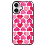 Hearts Rózsaszín iPhone 16 Tok