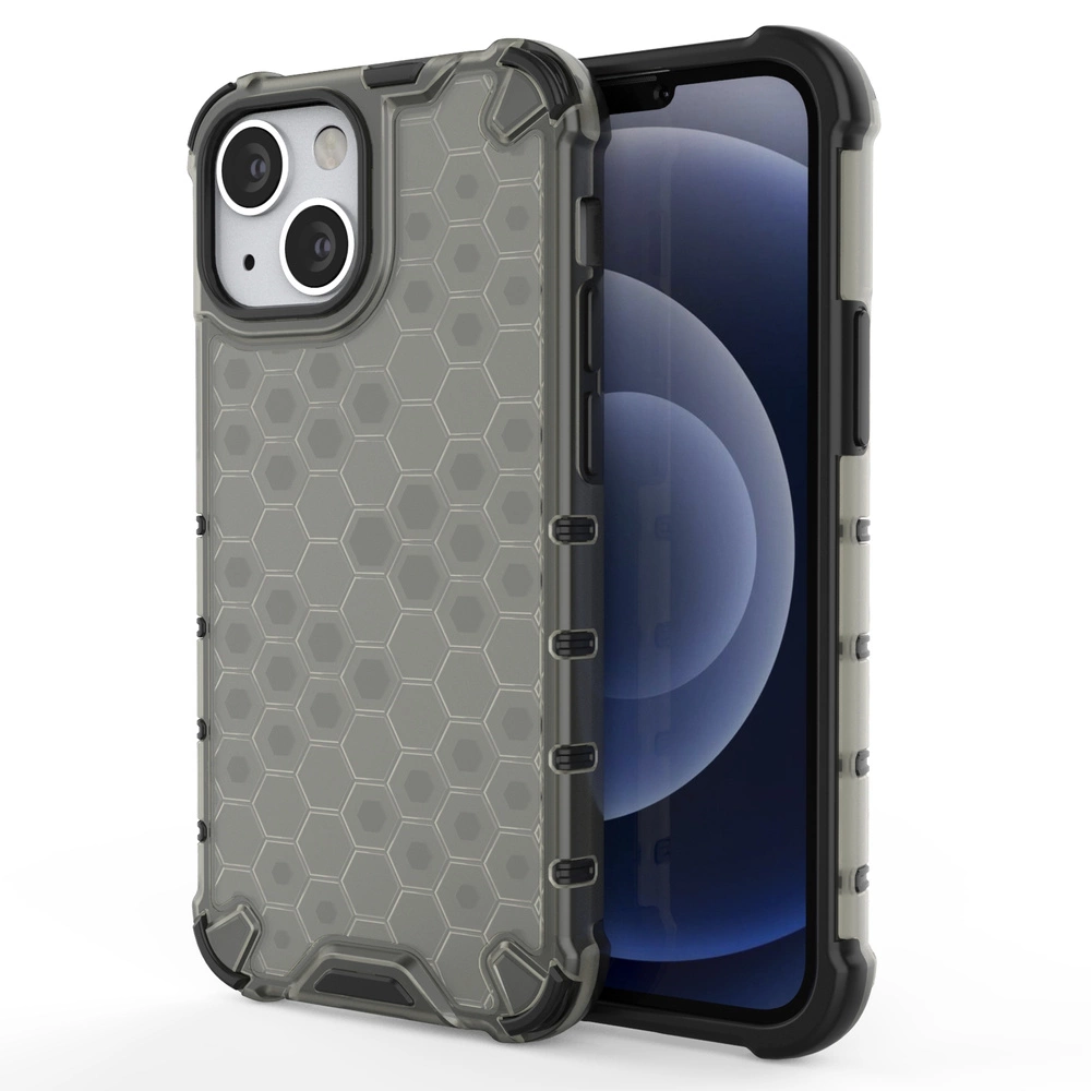 Honeycomb Case Armor Cover With Tpu Bumper For Black iPhone 13 Mini Tok