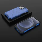 Honeycomb Case Armor Cover With Tpu Bumper For Blue iPhone 13 Mini Tok
