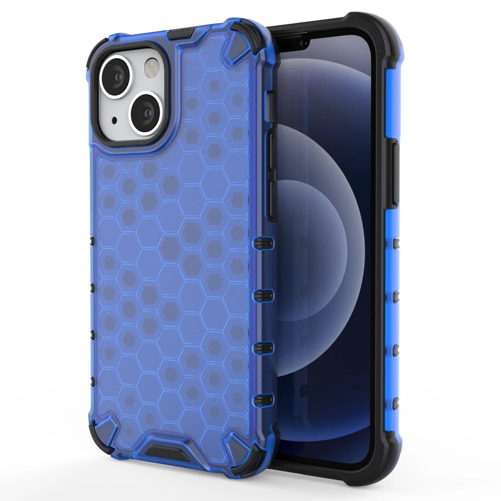 Honeycomb Case Armor Cover With Tpu Bumper For Blue iPhone 13 Mini Tok
