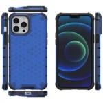 Honeycomb Case Armor Cover With Tpu Bumper For Blue iPhone 13 Pro Max Tok