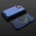 Honeycomb Case Armor Cover With Tpu Bumper For Blue iPhone 13 Pro Max Tok