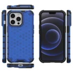 Honeycomb Case Armor Cover With Tpu Bumper For Blue iPhone 13 Pro Tok