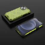 Honeycomb Case Armor Cover With Tpu Bumper For Green iPhone 13 Mini Tok