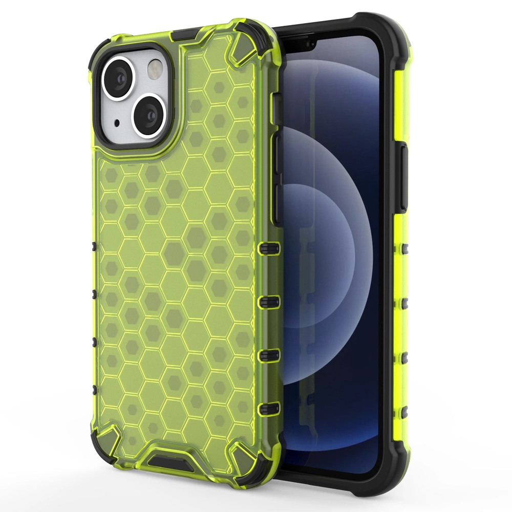 Honeycomb Case Armor Cover With Tpu Bumper For Green iPhone 13 Mini Tok