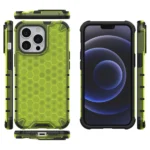 Honeycomb Case Armor Cover With Tpu Bumper For Green iPhone 13 Pro Tok