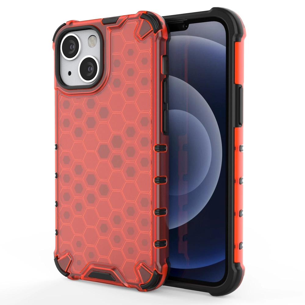 Honeycomb Case Armor Cover With Tpu Bumper For Red iPhone 13 Mini Tok