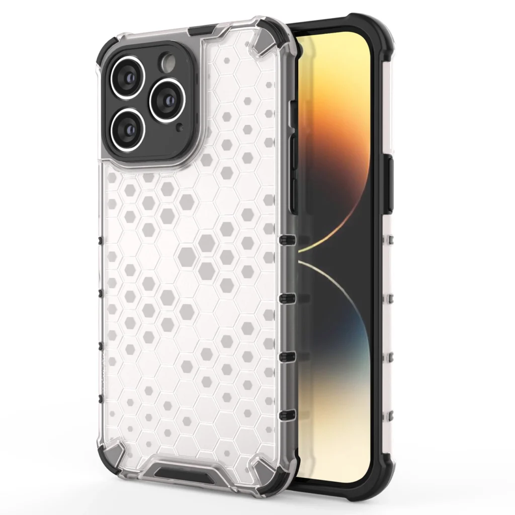 Honeycomb Case For Armored Hybrid Cover Transparent iPhone 14 Pro Tok