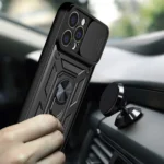 Hybrid Armor Camshield Case For Plus Armored Case With Camera Cover Black iPhone 14 Plus Tok