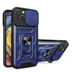 Hybrid Armor Camshield Case For Plus Armored Case With Camera Cover Blue iPhone 14 Plus Tok