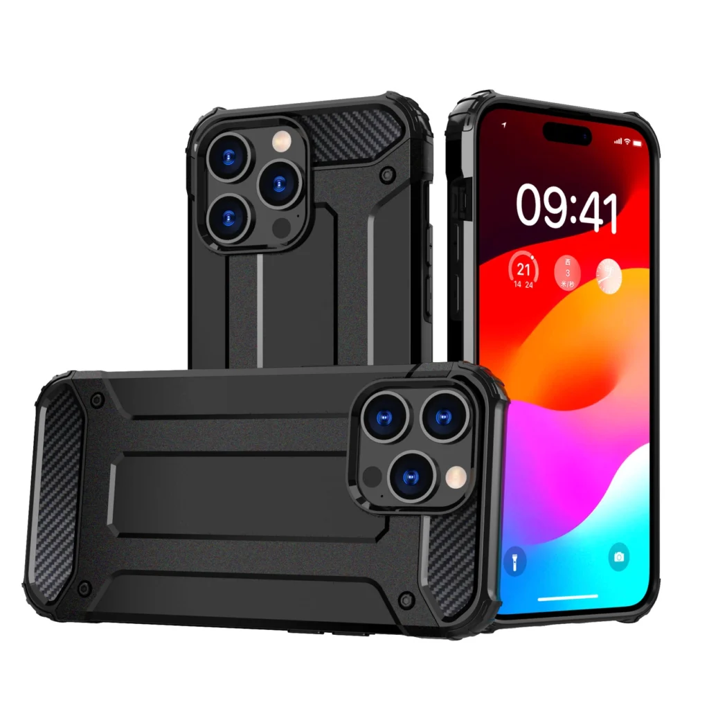 Hybrid Armor Case - Black iPhone 15 Pro Max Tok