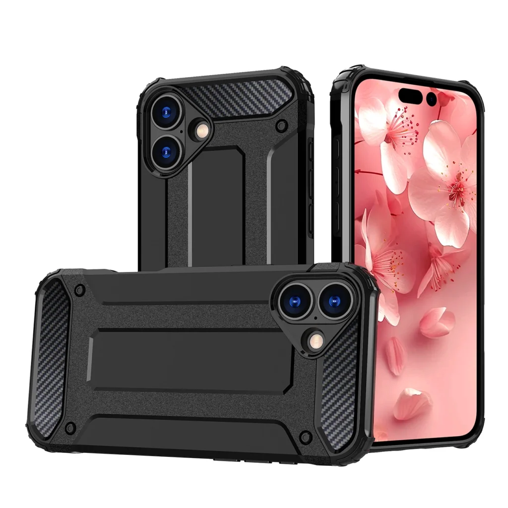 Hybrid Armor Case Black iPhone 16 Plus Tok