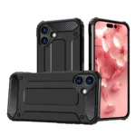 Hybrid Armor Case Black iPhone 16 Tok
