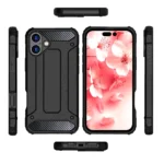 Hybrid Armor Case Black iPhone 16 Tok