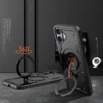 Hybrid Armor Trendy Case With MagSafe Black iPhone 16 Plus Tok