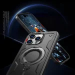 Hybrid Armor Trendy Case With MagSafe Black iPhone 16 Pro Tok