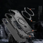 Hybrid Armor Trendy Case With MagSafe Black iPhone 16 Tok