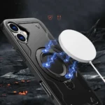 Hybrid Armor Trendy Case With MagSafe Black iPhone 16 Tok