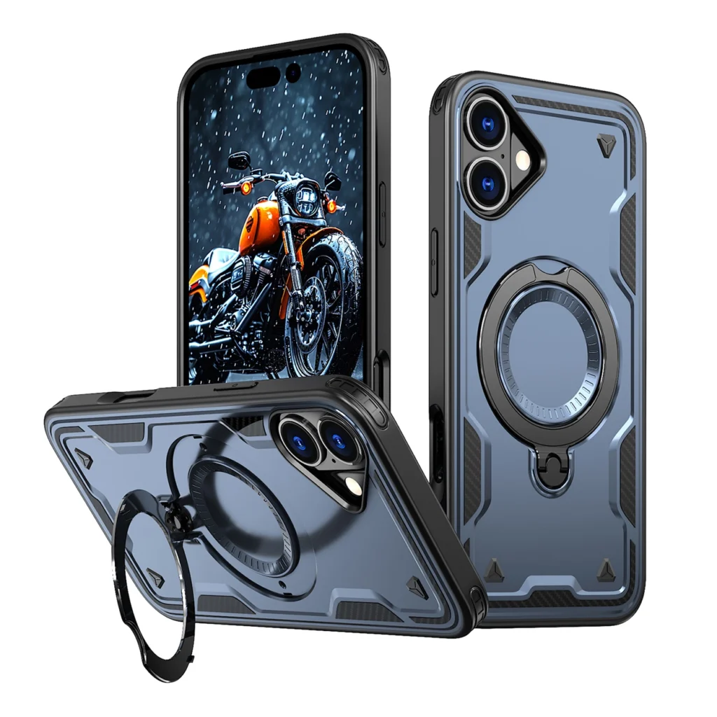 Hybrid Armor Trendy Case With MagSafe Blue iPhone 16 Plus Tok